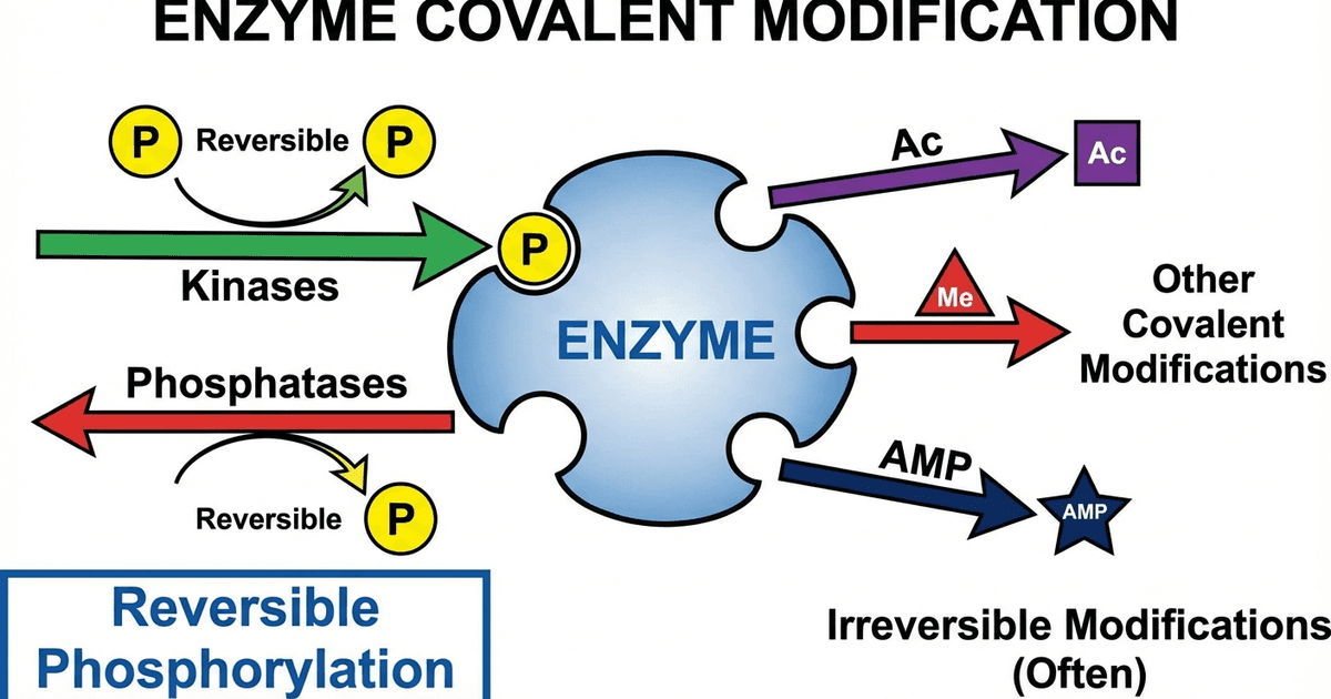 Cover: Covalent Modification of Enzymes: Biochemistry High-Yield Concepts for NEET PG and USMLE (2026)