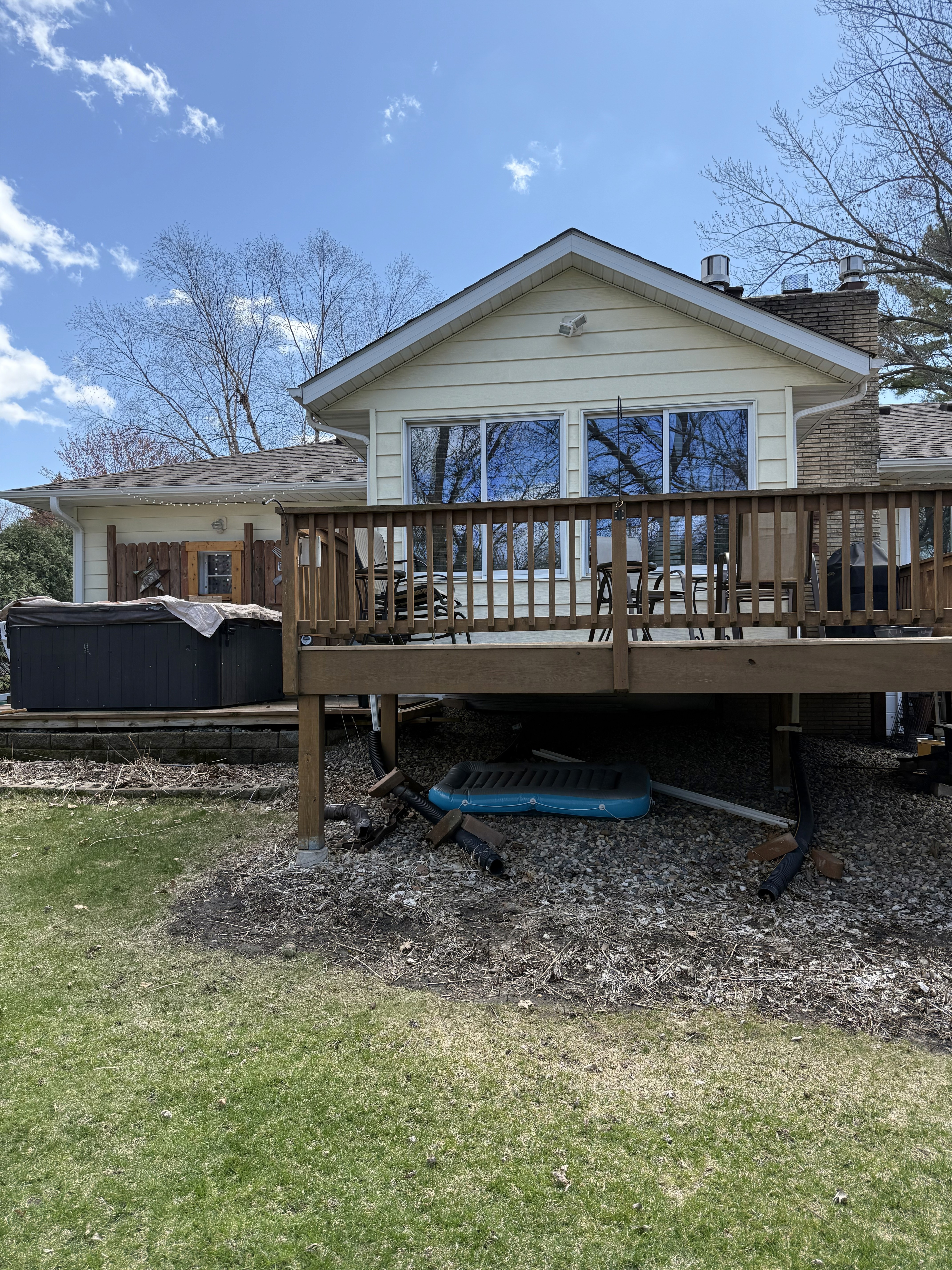 before deck refinishing