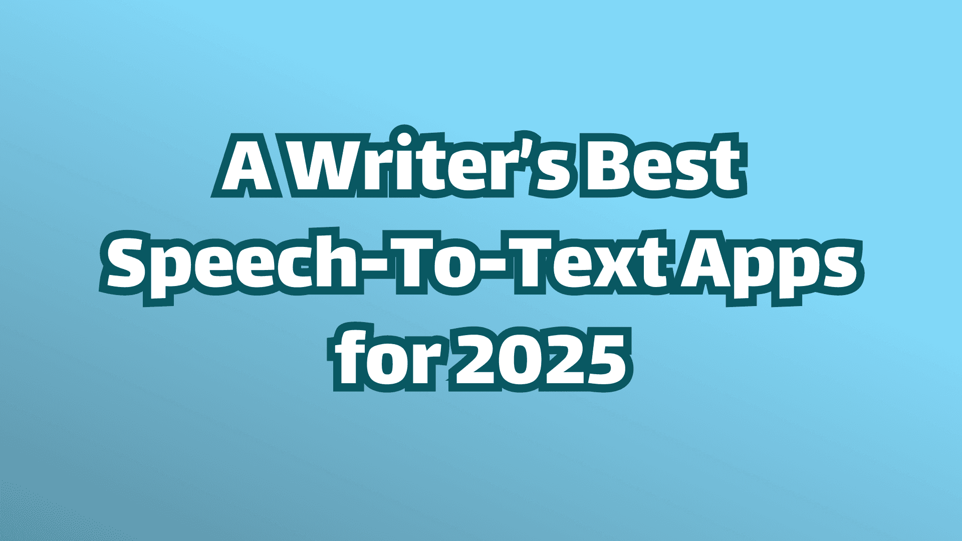 カバー画像、青い背景に白い文字で書かれています: 2025年に向けた作家のための音声入力アプリ「Spaceship Text」ベストアプリ。