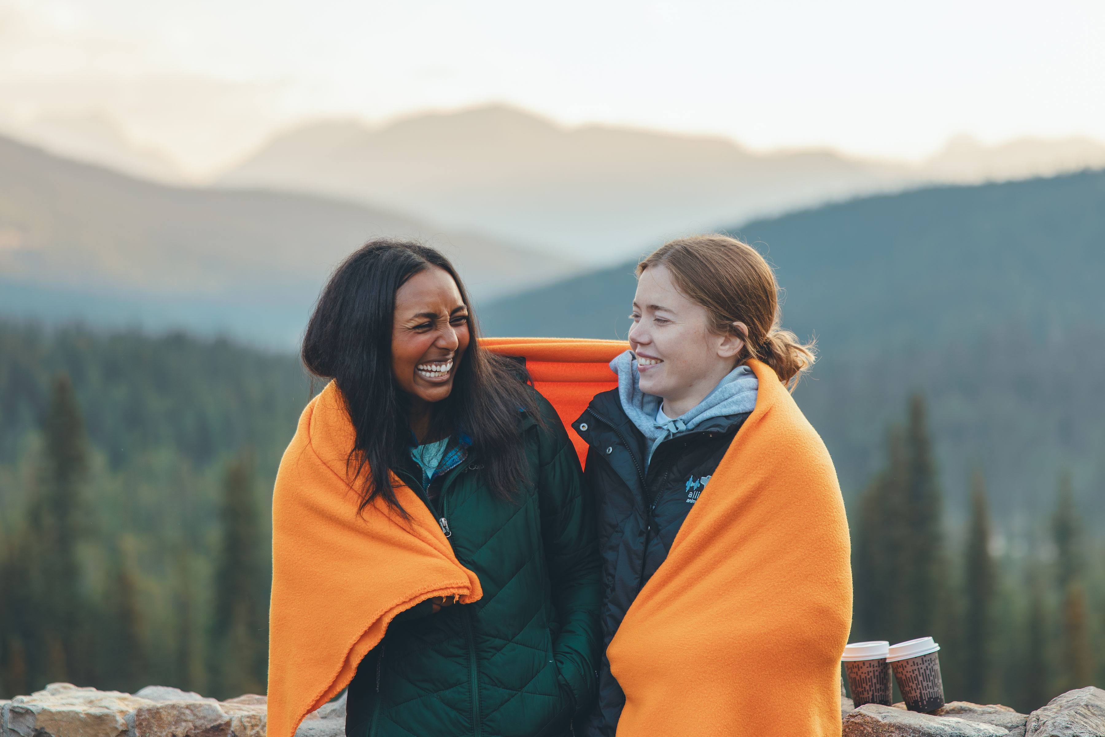 Guests having fun on the Explore Banff tour