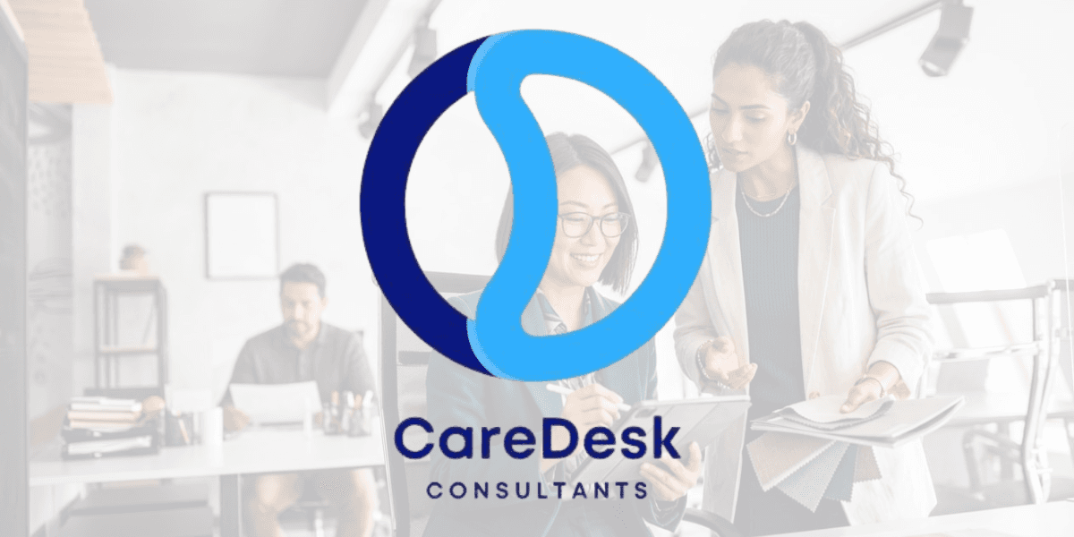 CareDesk Consultants logo featuring a modern design, symbolizing clarity and expertise in federal advisory and BPO services.