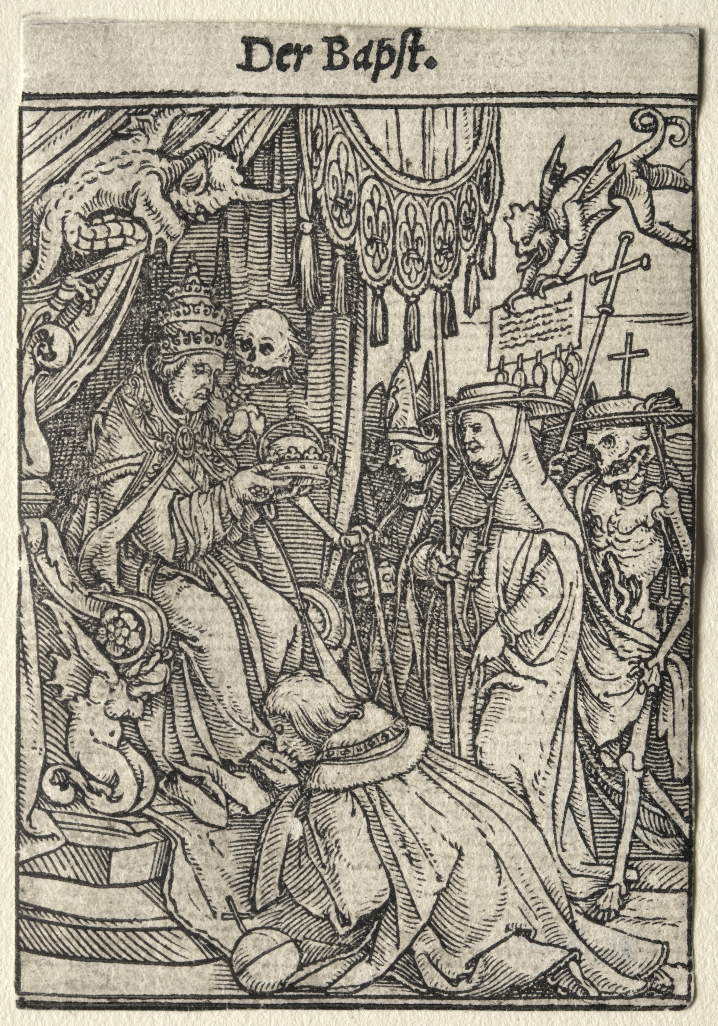 Hans Holbein the Younger, The Pope, from the Dance of Death