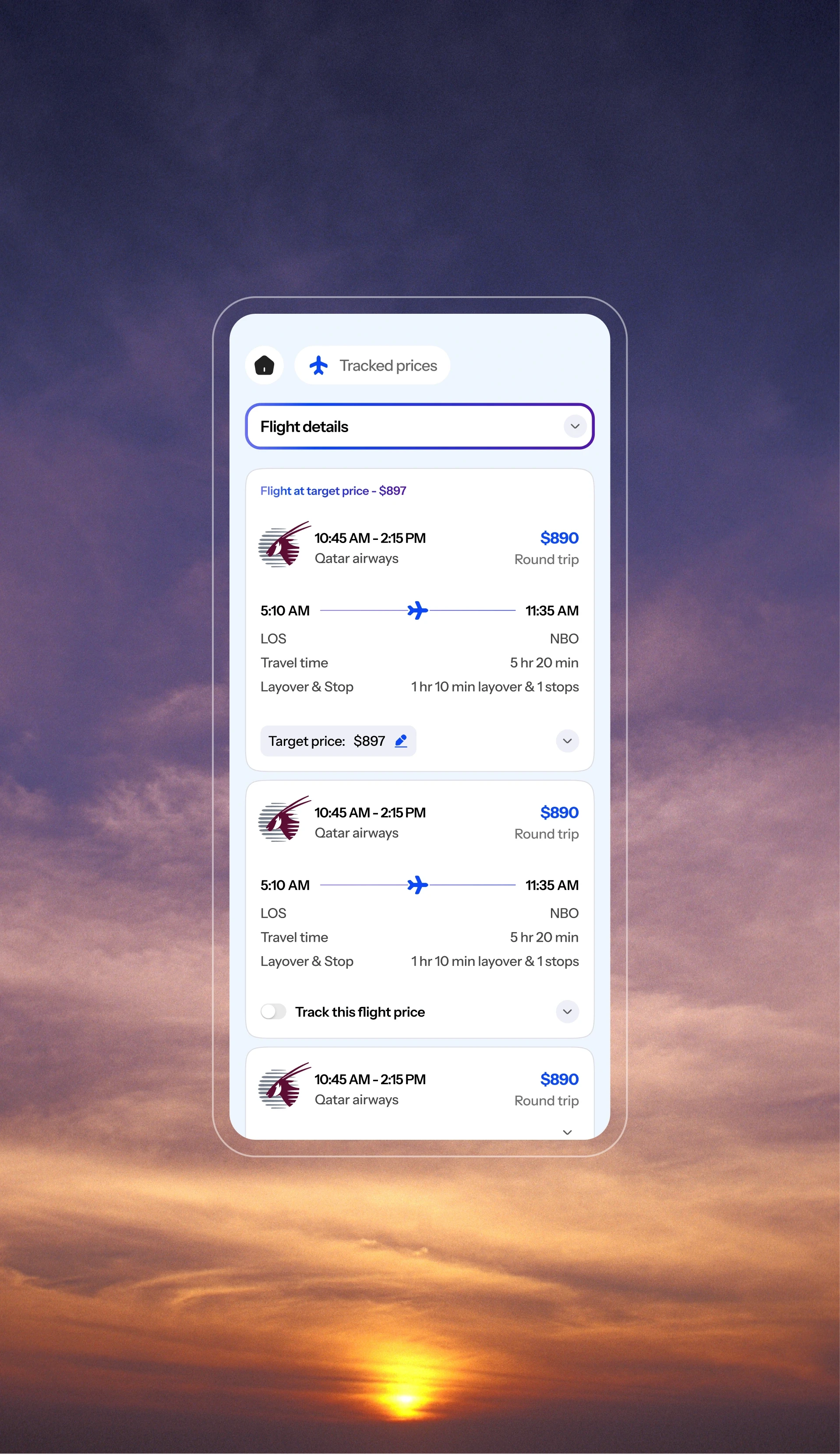 Flight Tracker web app