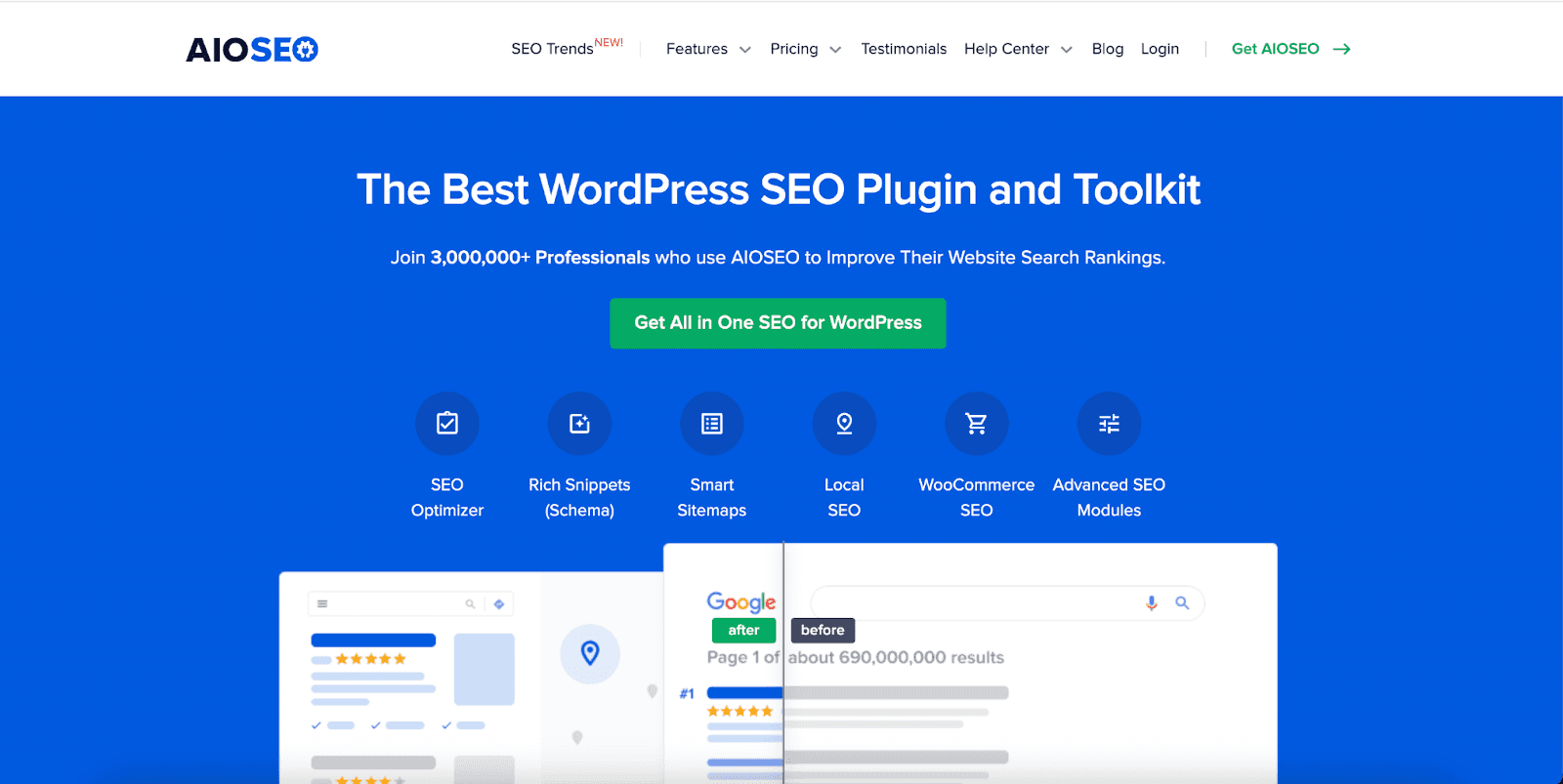 All in One SEO home page