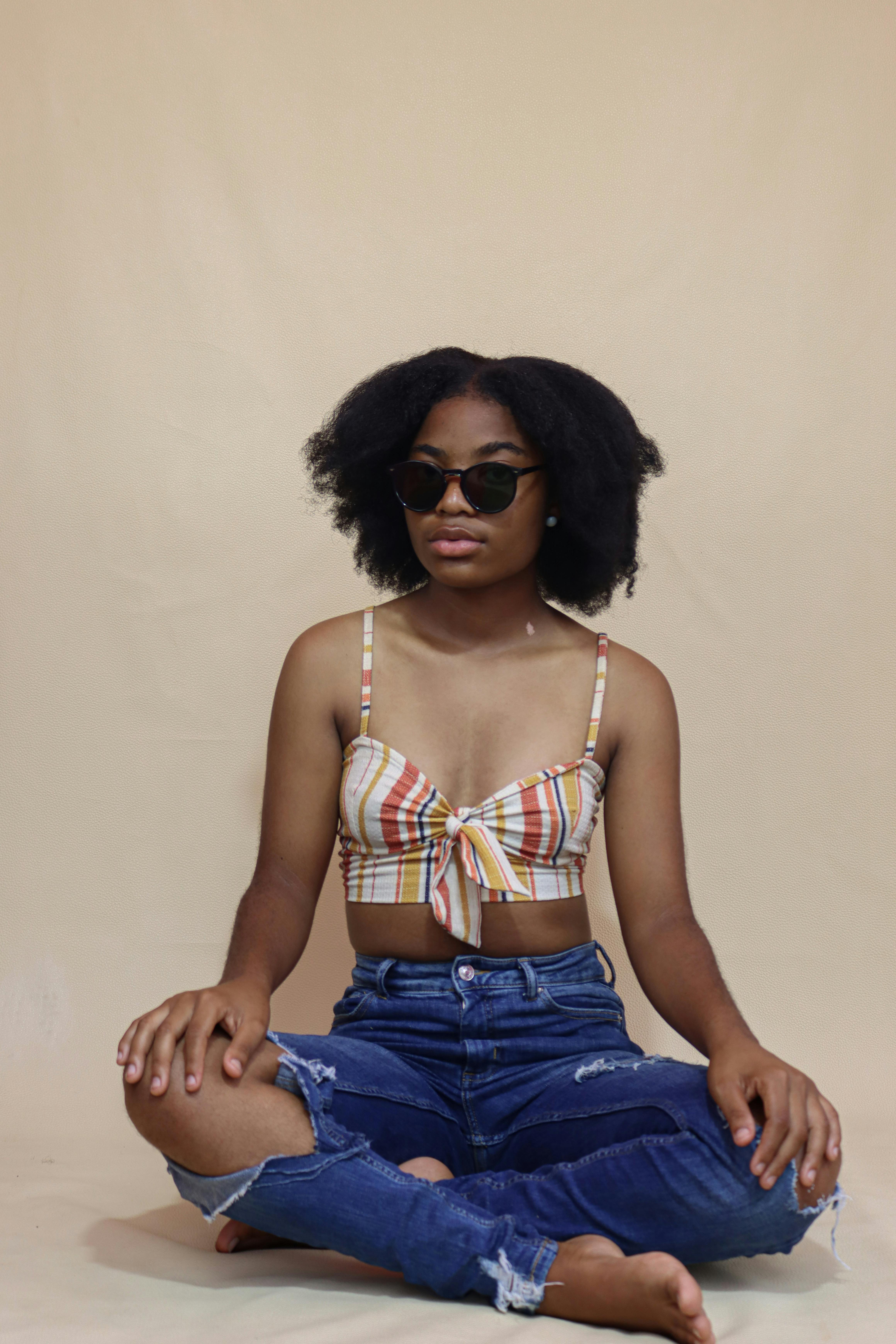 model wearing sunglasses