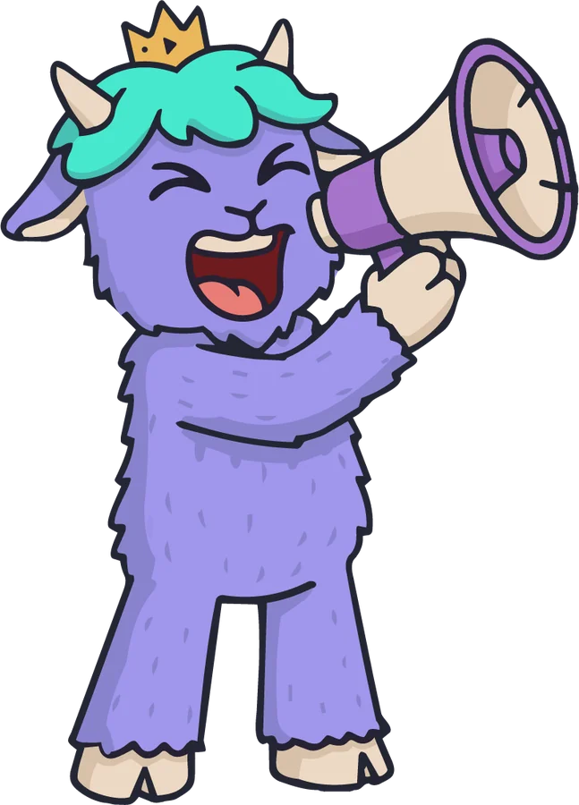 Goat with a megaphone