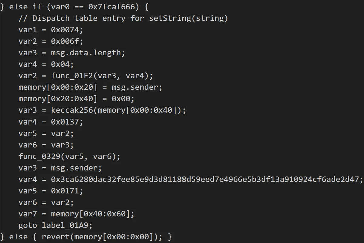 EtherRAT 컨트랙트의 setString 함수