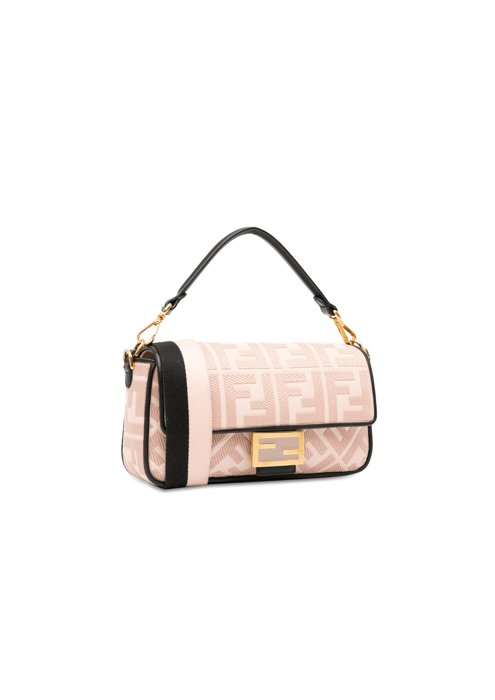 Fendi Zucca Embroidered Baguette Satchel