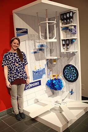 woman at exhibition
