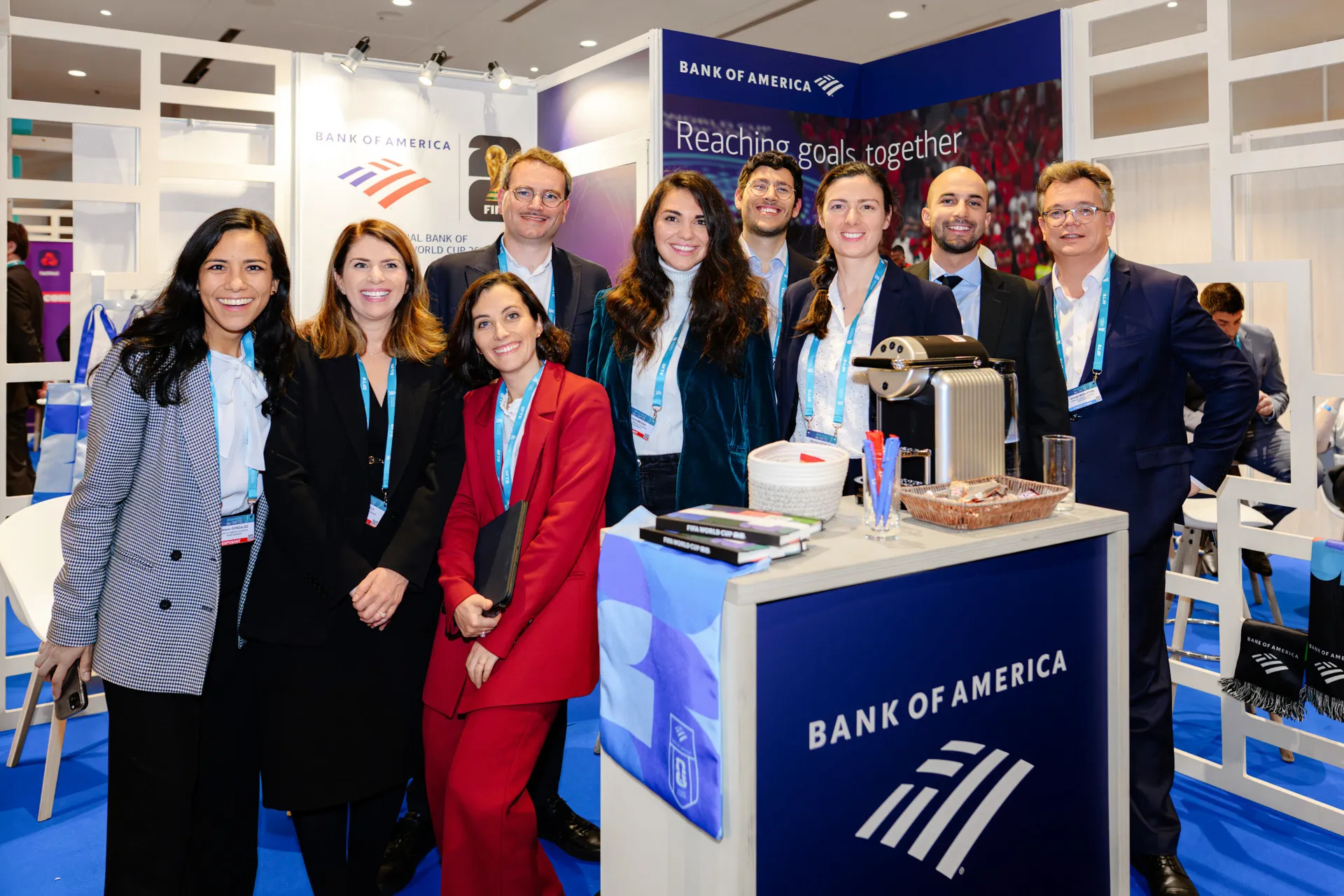 Équipe Bank of America sur stand au salon AFTE 2025 – photo corporate et événementielle