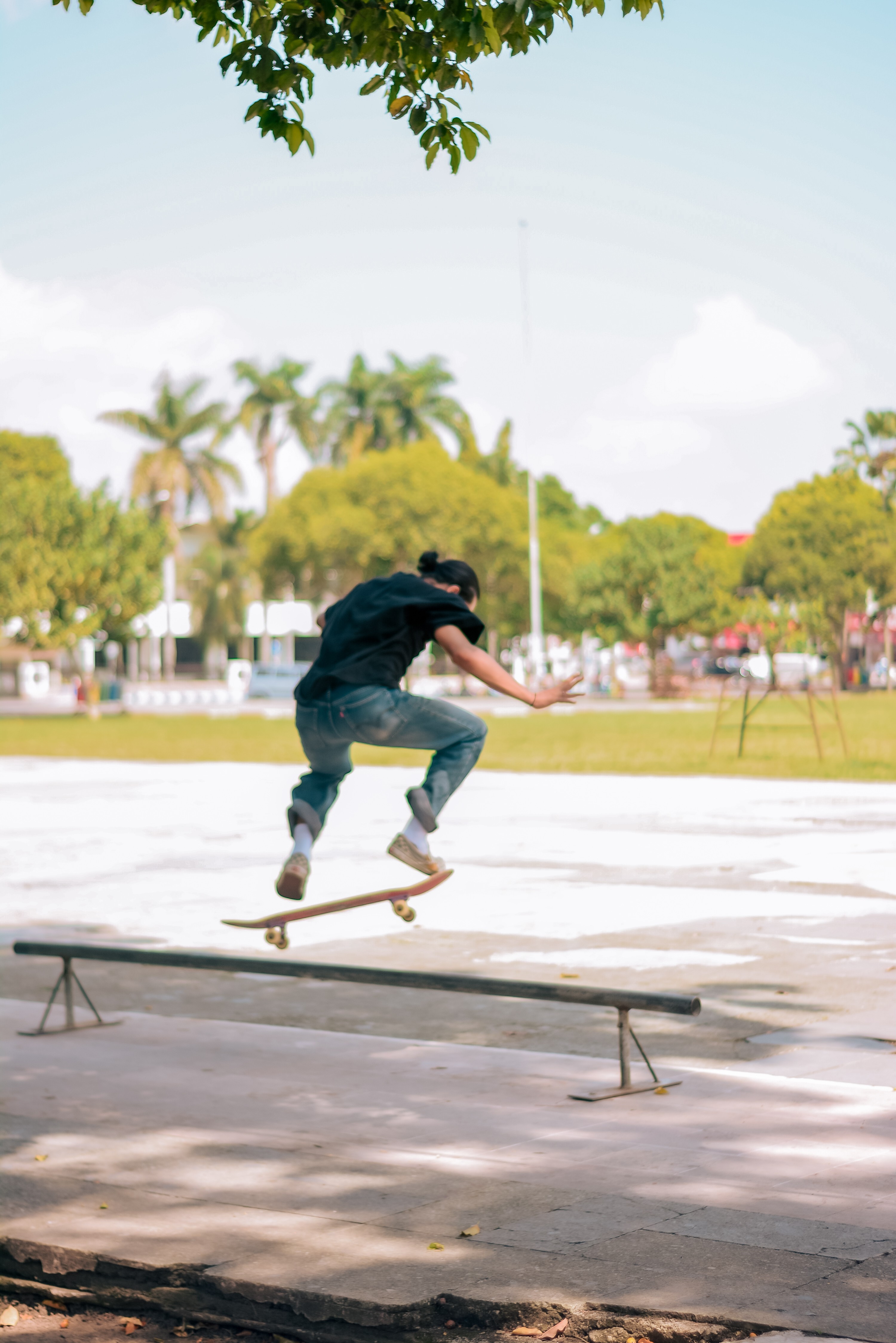 People Skating at Jember Town Square