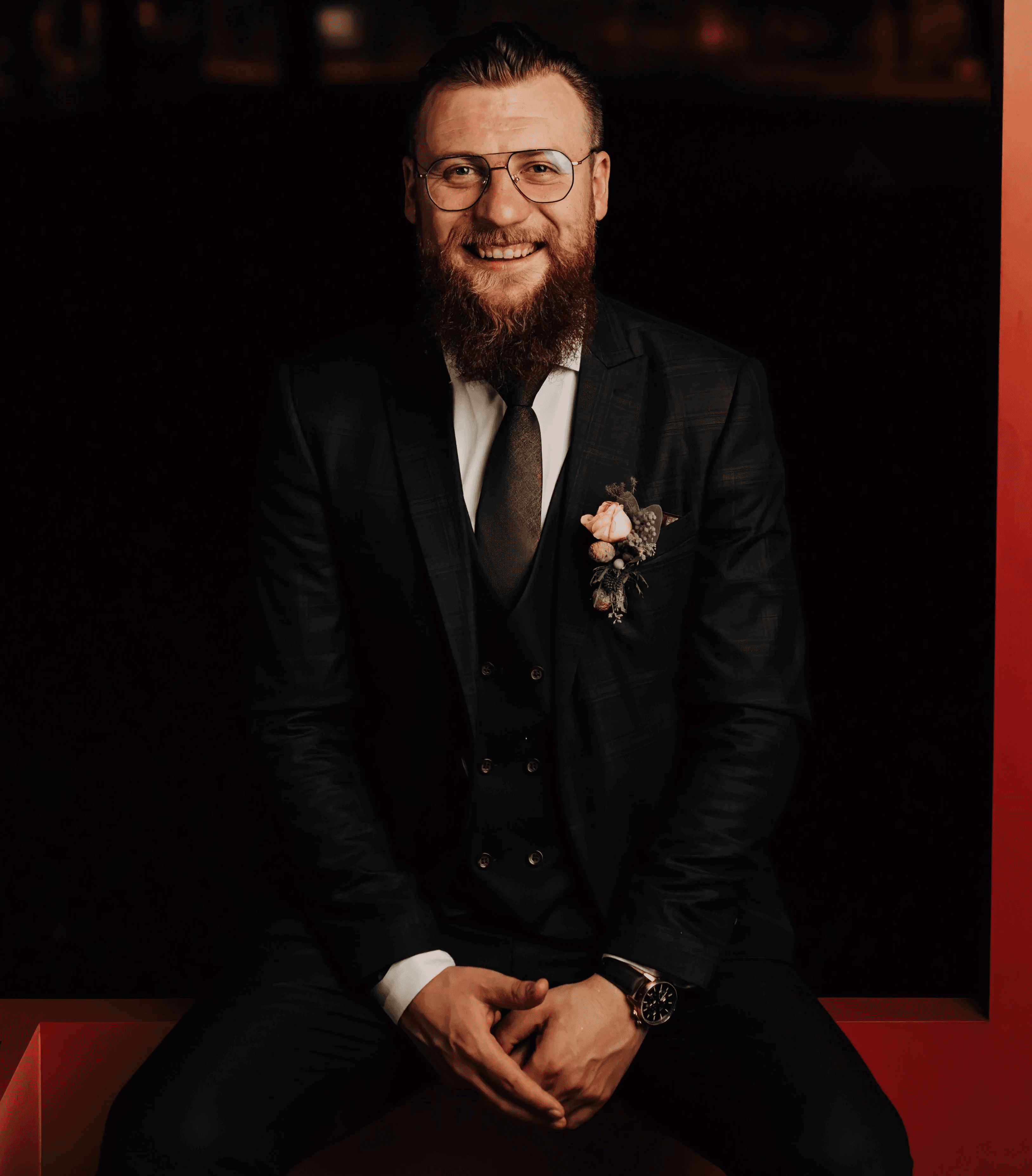 Portrait of portfolio creator – front view