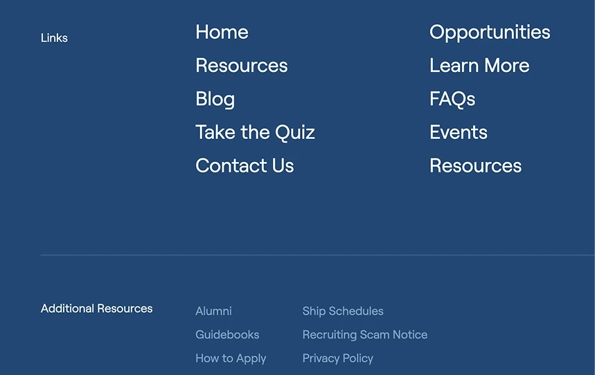 Screenshot of their previous design