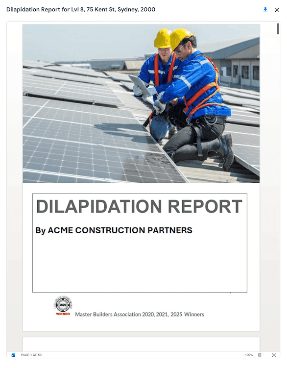 dilap report software by Plexa