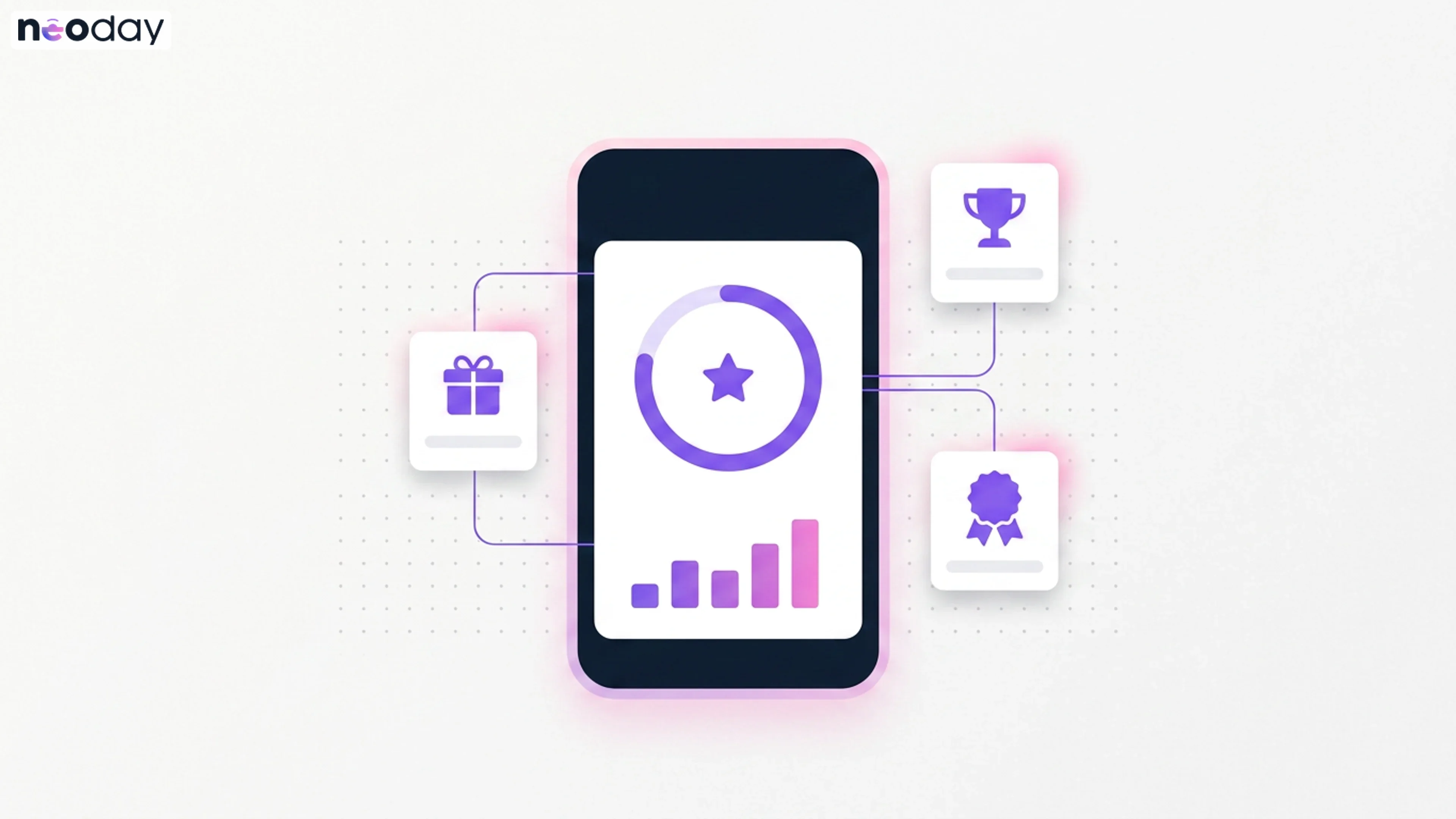 Retail loyalty program ideas illustrated with points, tiers, and badges on a mobile screen