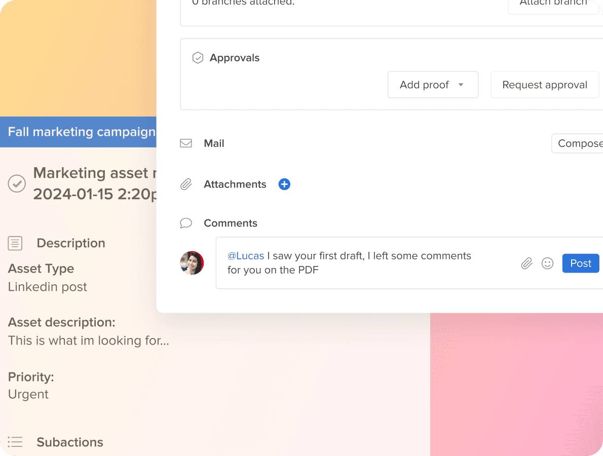 Tarjeta de formularios en acción