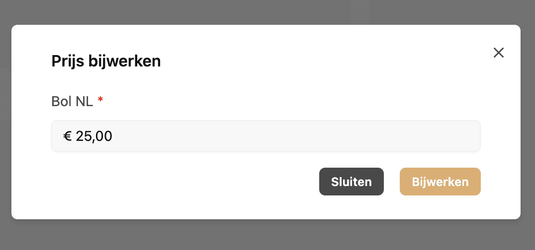 Screenshot of product page