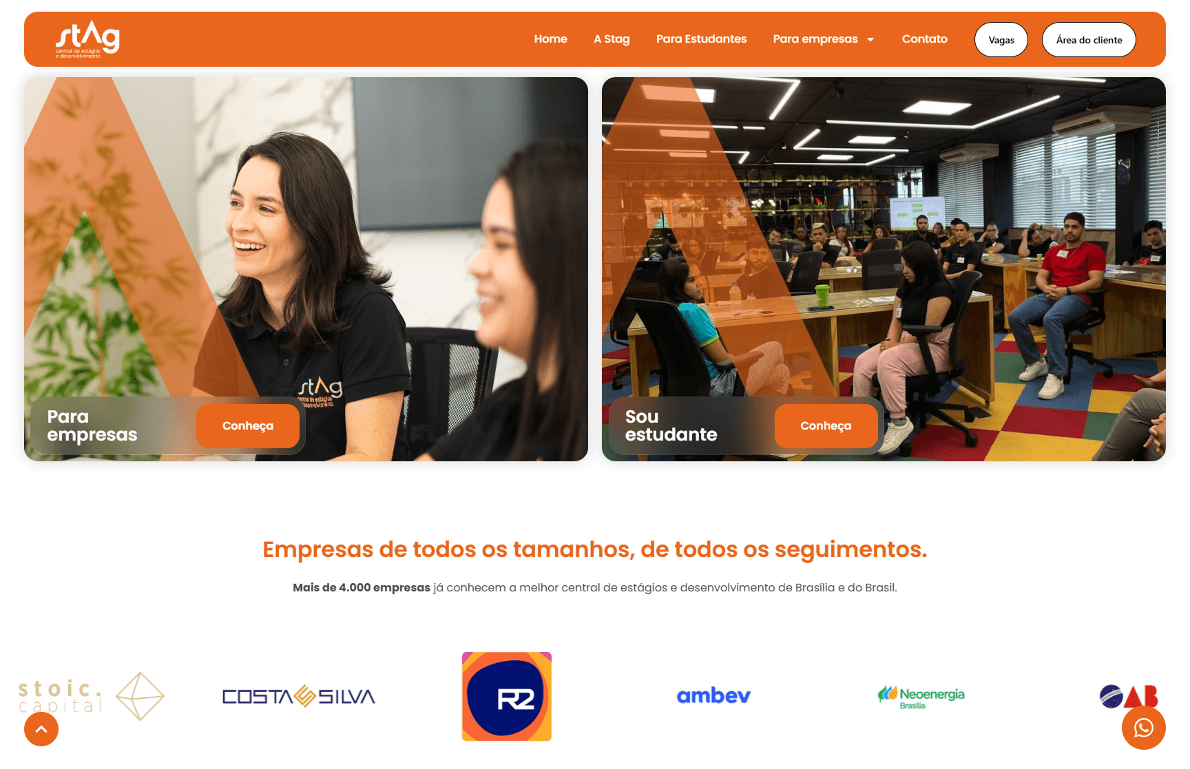 A two screens from the hair salon website