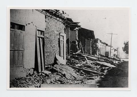 Casas abatidas por el terremoto de Chillán.