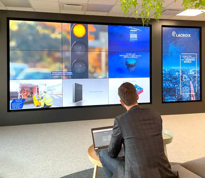 Weezago | Logiciel Affichage Dynamique | Accueil Lacroix