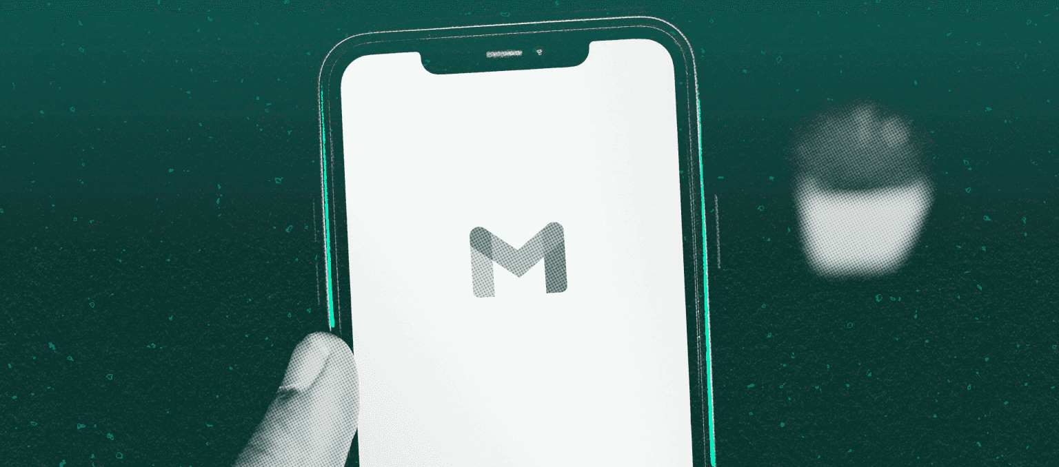 Close-up of a phone showing the Gmail logo, illustrating challenges in email deliverability and inbox reliability.