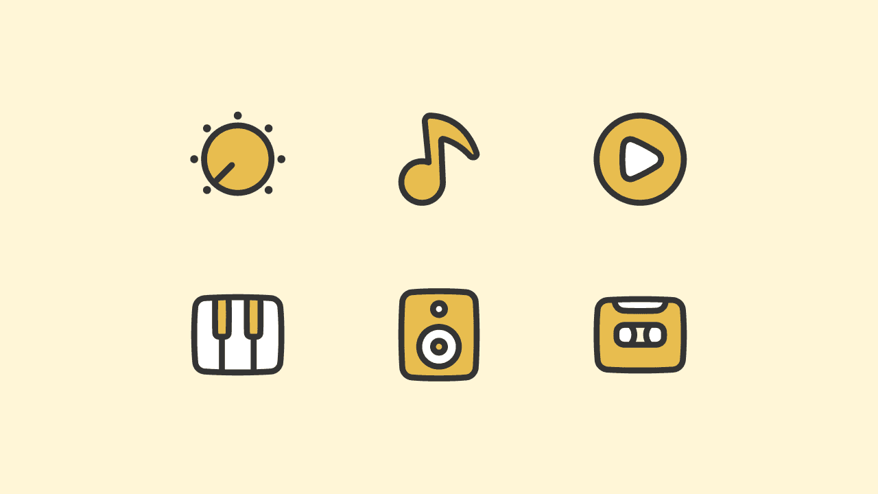 Plump Duo Music Icon Set