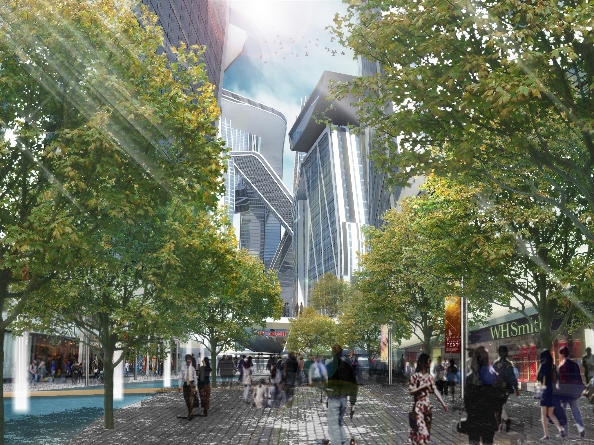 Exterior view of Cloud City Park project by Asima Architects