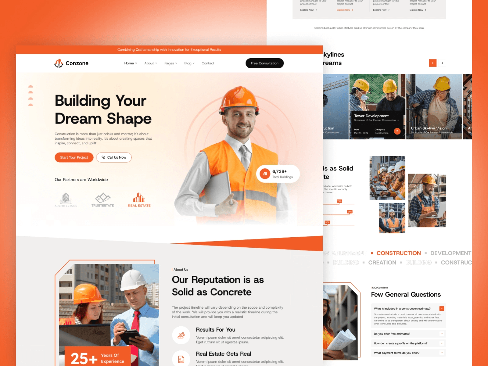 Top 11 Construction Website Templates - Conzone