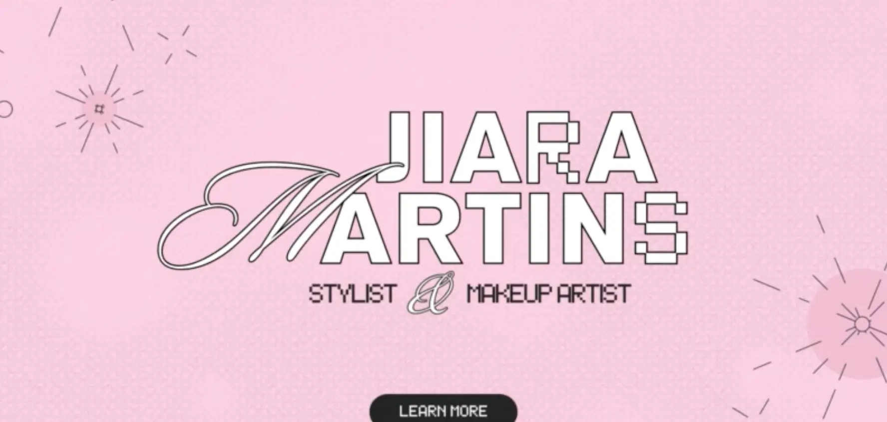 10 Best Free Portfolio Website Templates for 2026 - Personal Brand Portfolio Website in Light Pink White Black Anti-Design Style (Canva)