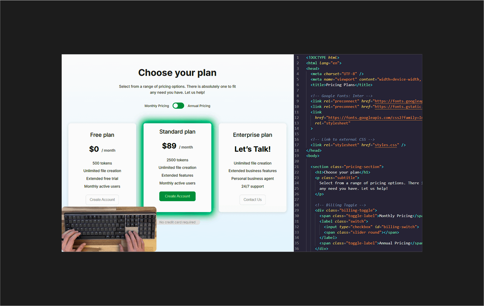 A two screens of the home page of the website