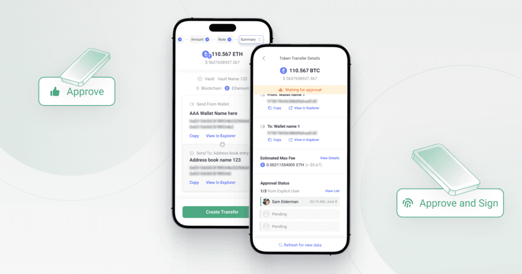 Transfers can be initiated from the Utila mobile app