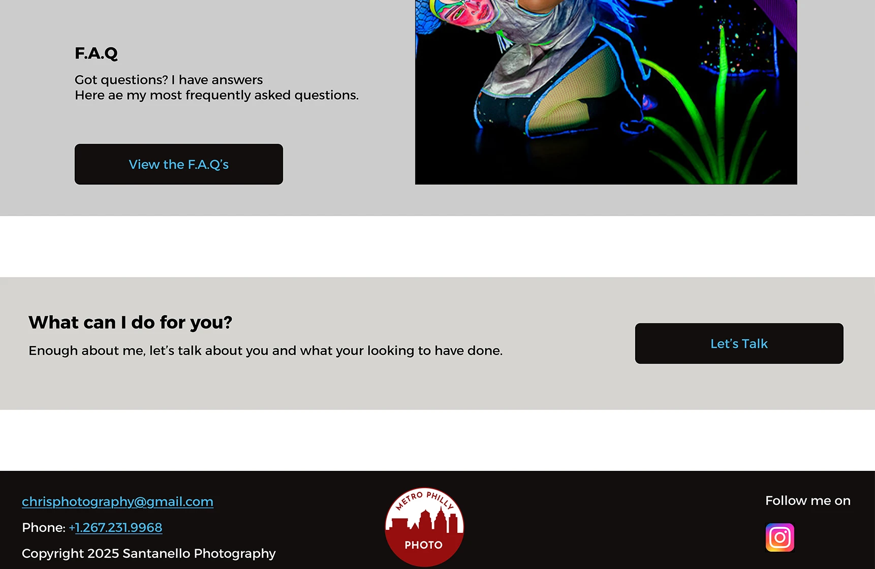 First design of CTA for contact page.