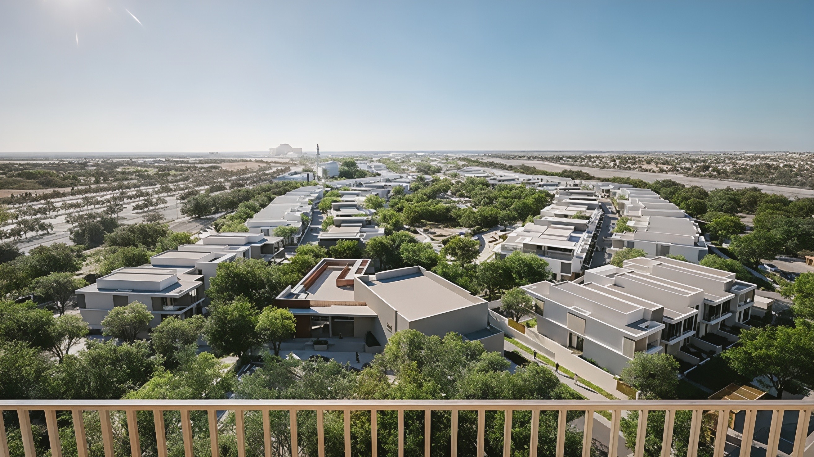 A vision of the future, Dana Expo City is being developed in the desert, highlighting advanced architecture and urban planning.
