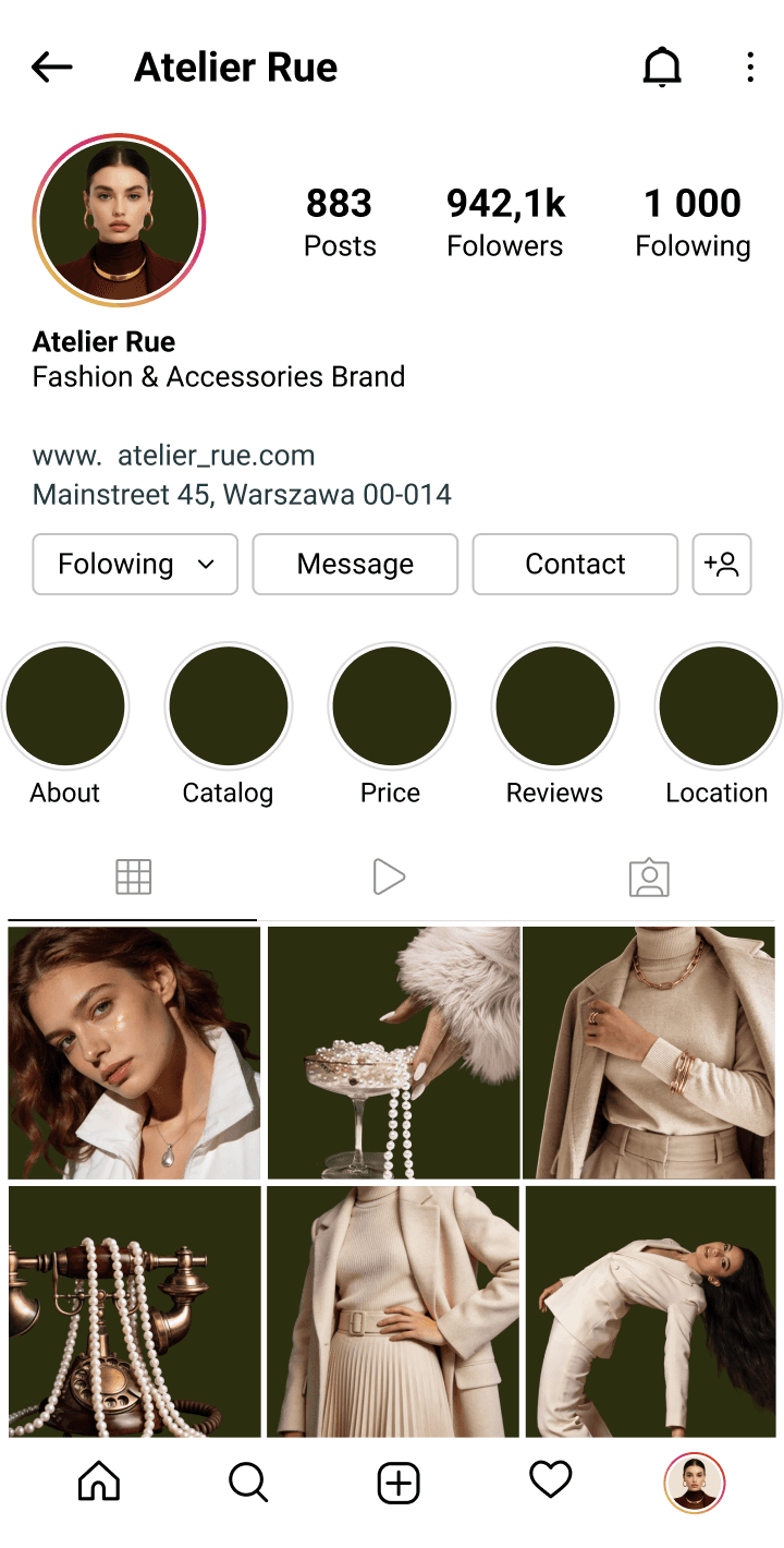 Instagram Atelier Rue