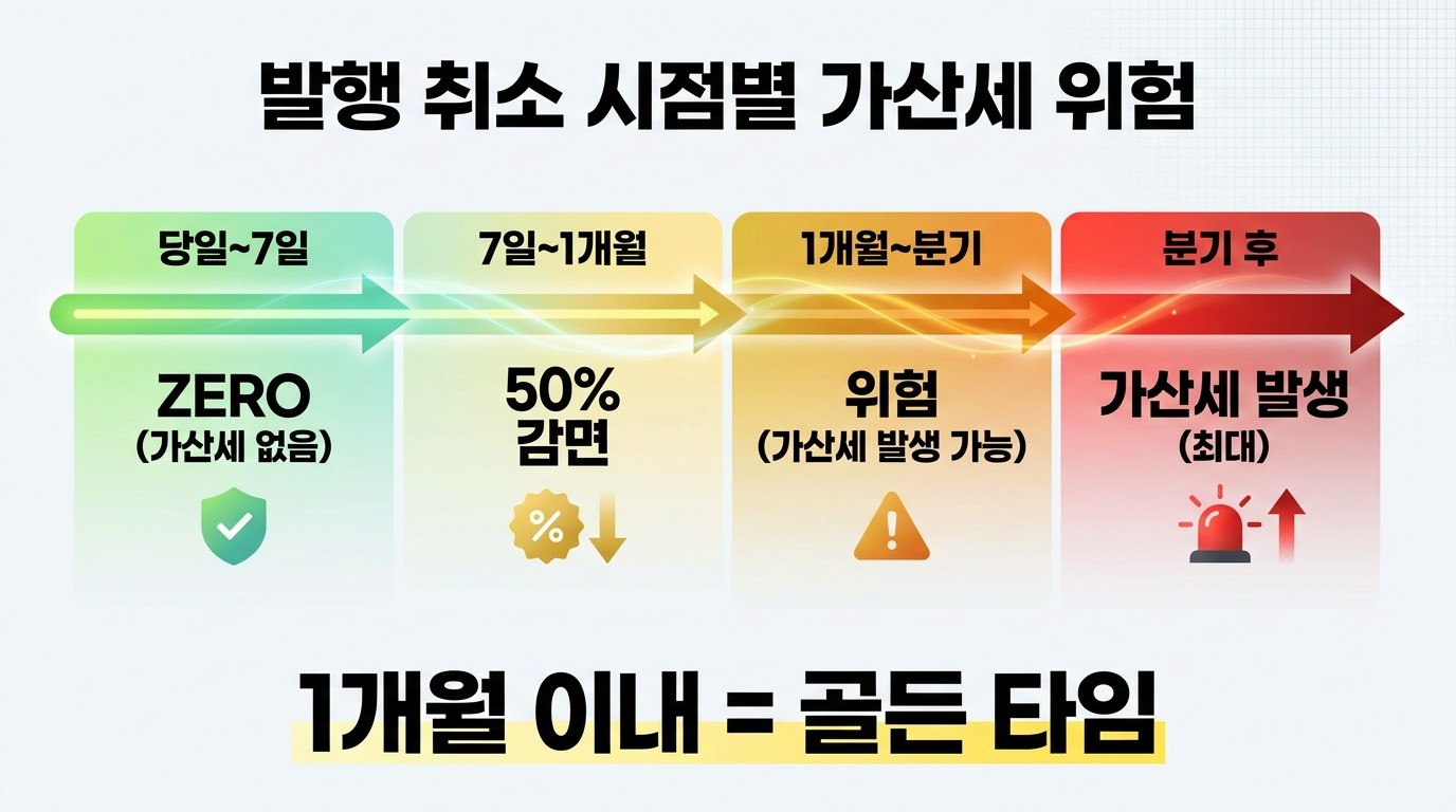 발행 취소 시점별 가산세 위험