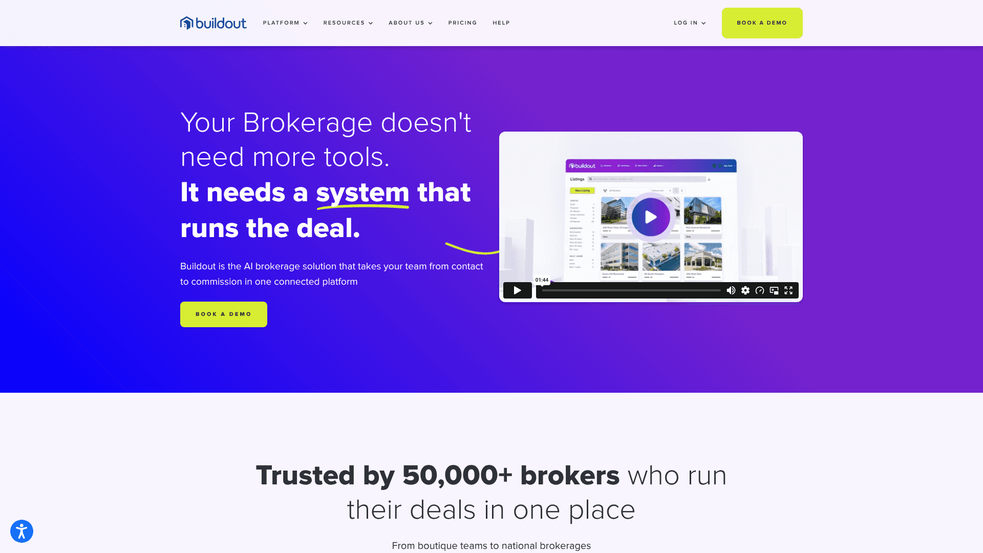 Buildout homepage screenshot