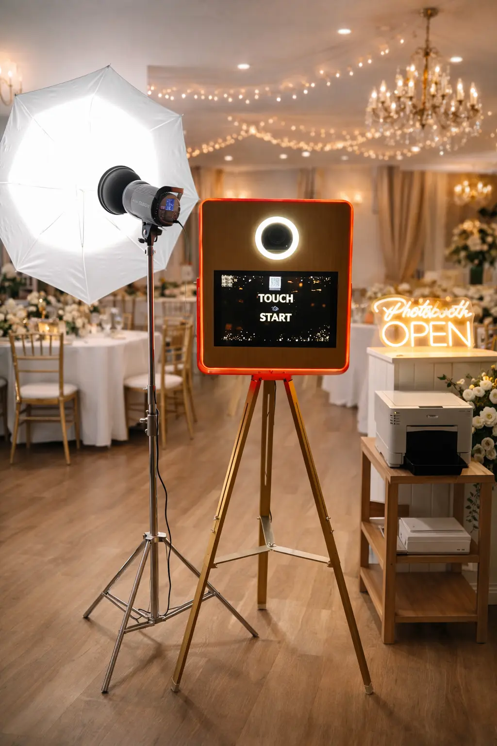 Photo d'un photobooth vintage en bois en évènement