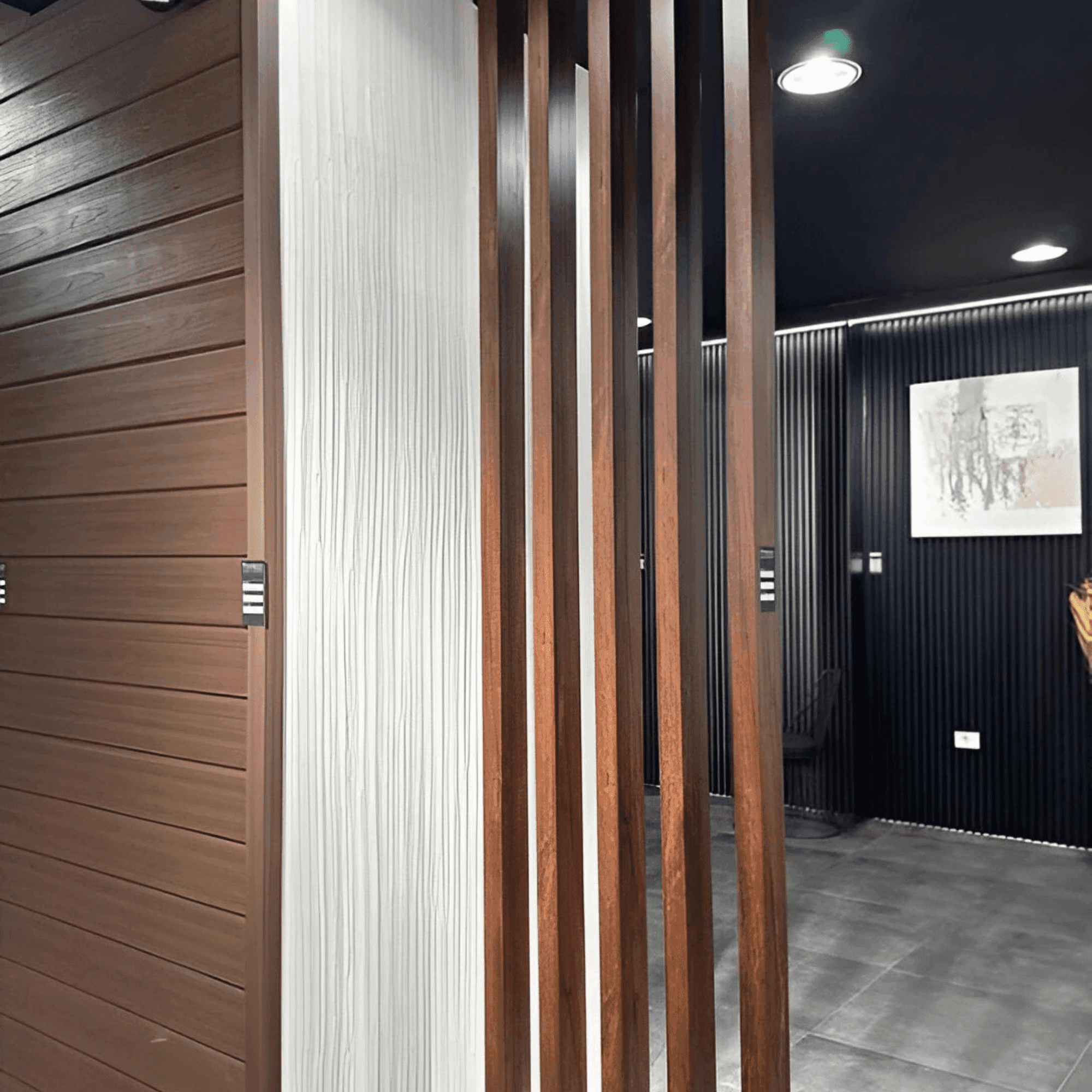 Viga Decorativa WPC Interior Nogal Oscuro - SRJ Tu Hogar