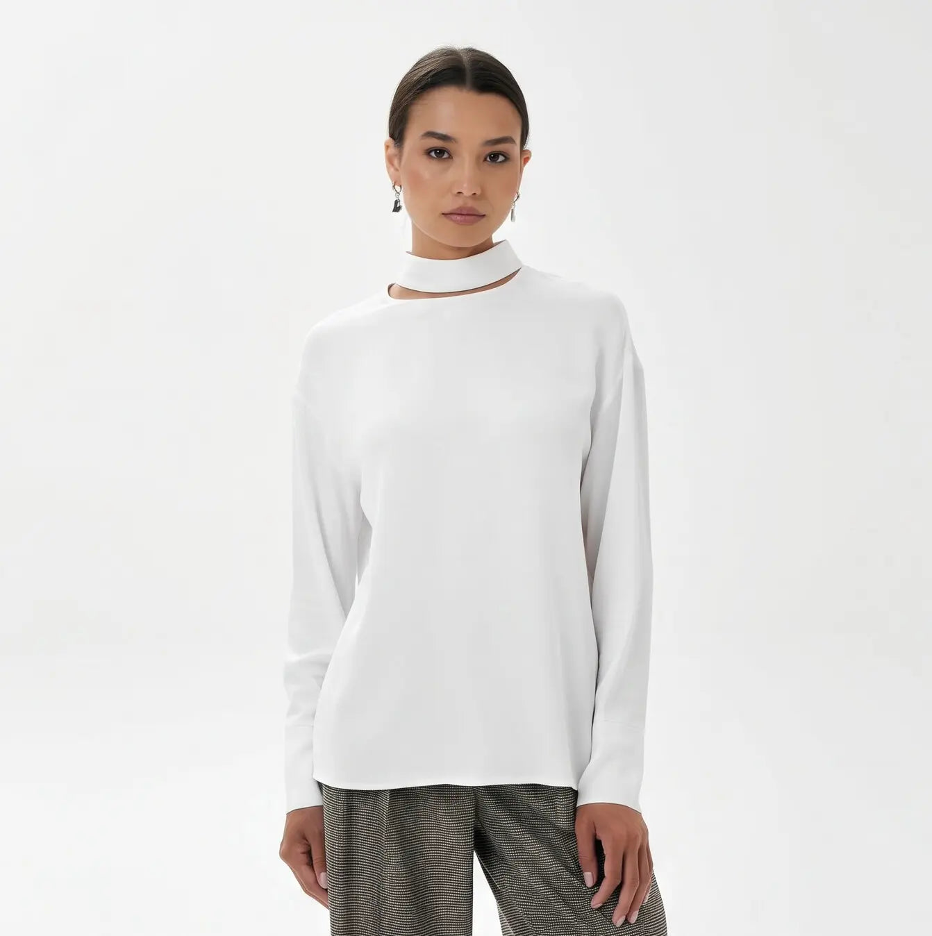 Ivory Minimal Blouse 1