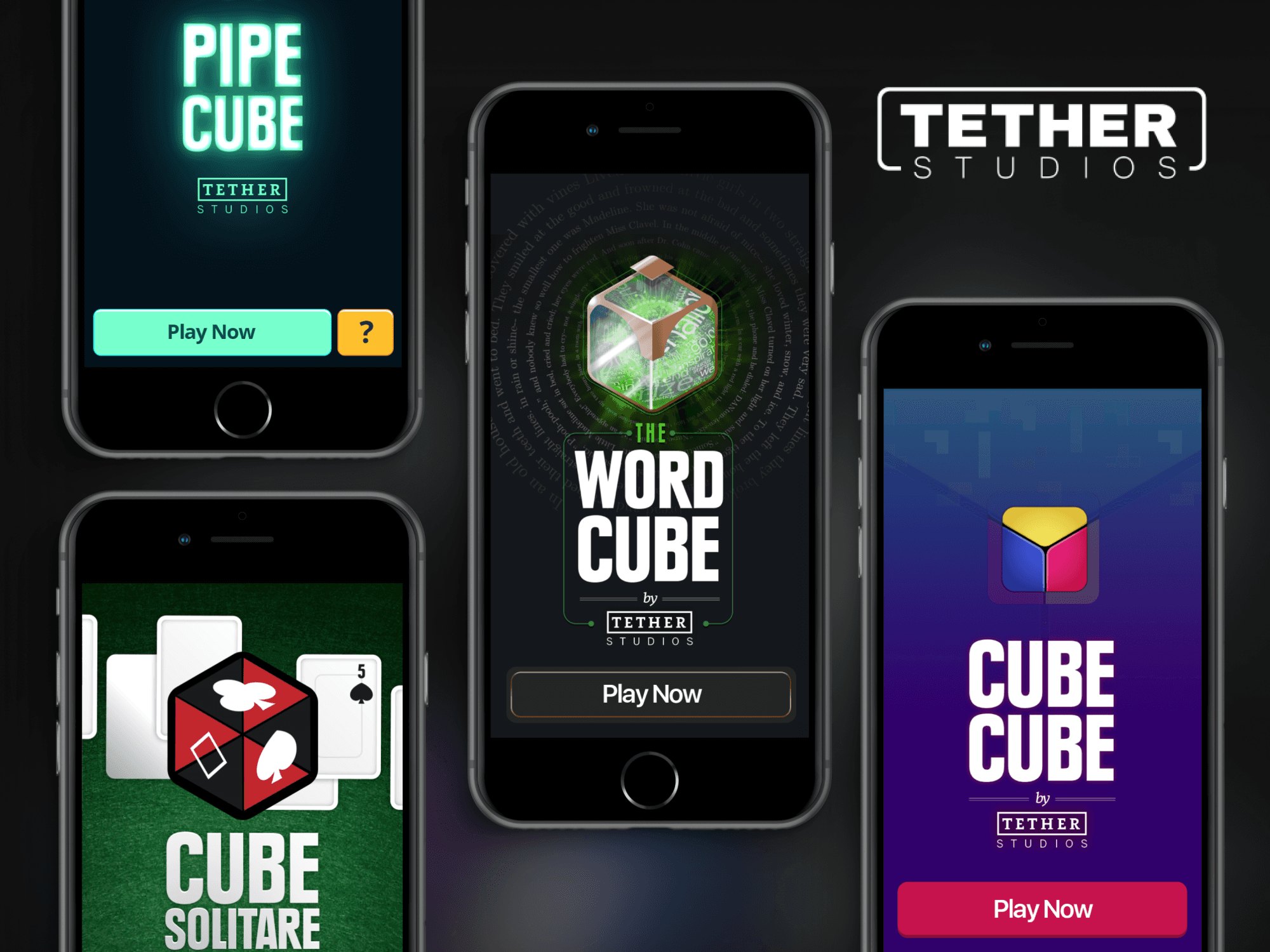 Multiple splash screens from Tether Games