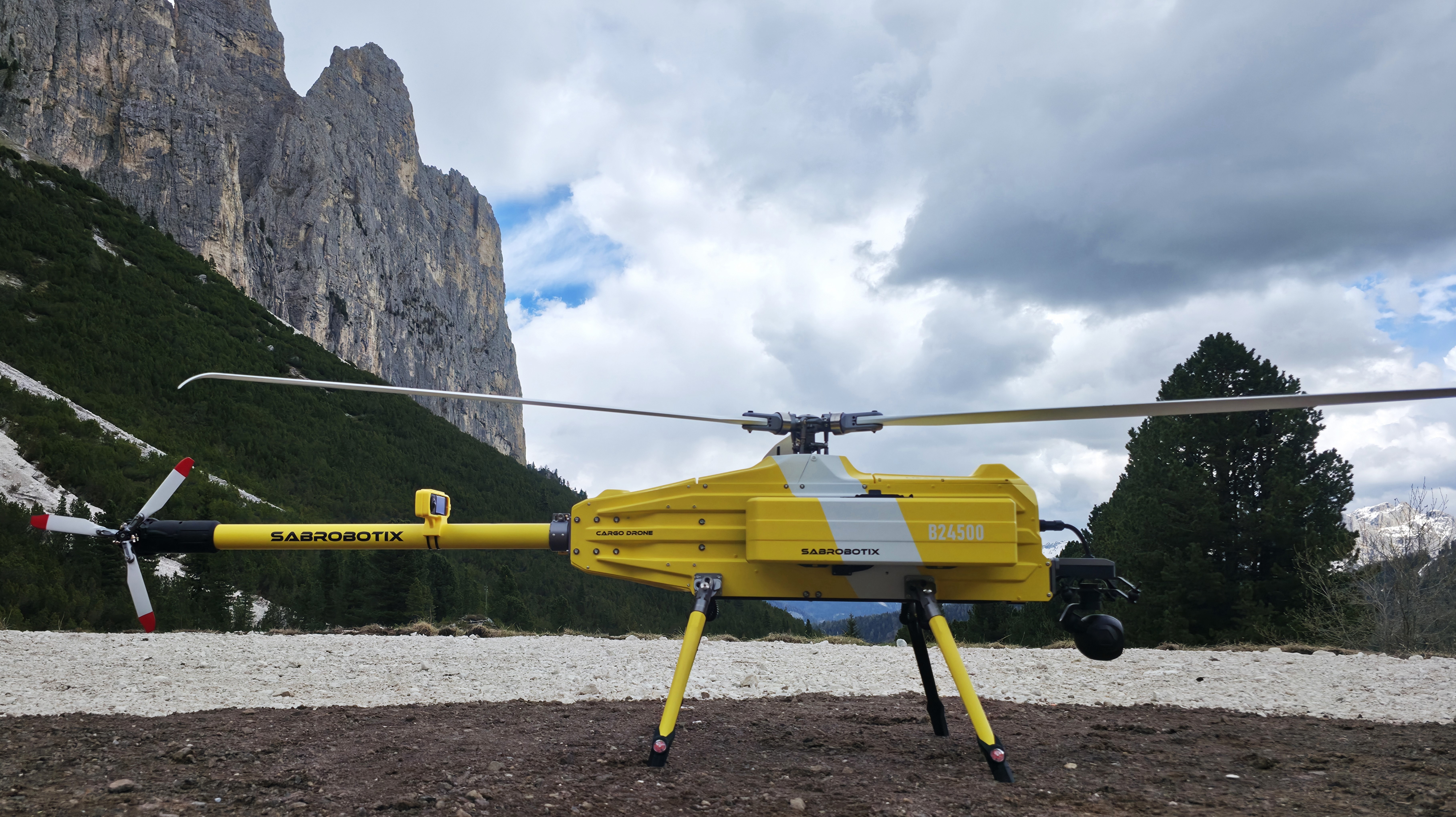 Lizard 1000 uav drone helicopter search & rescue, SAR in dolomites