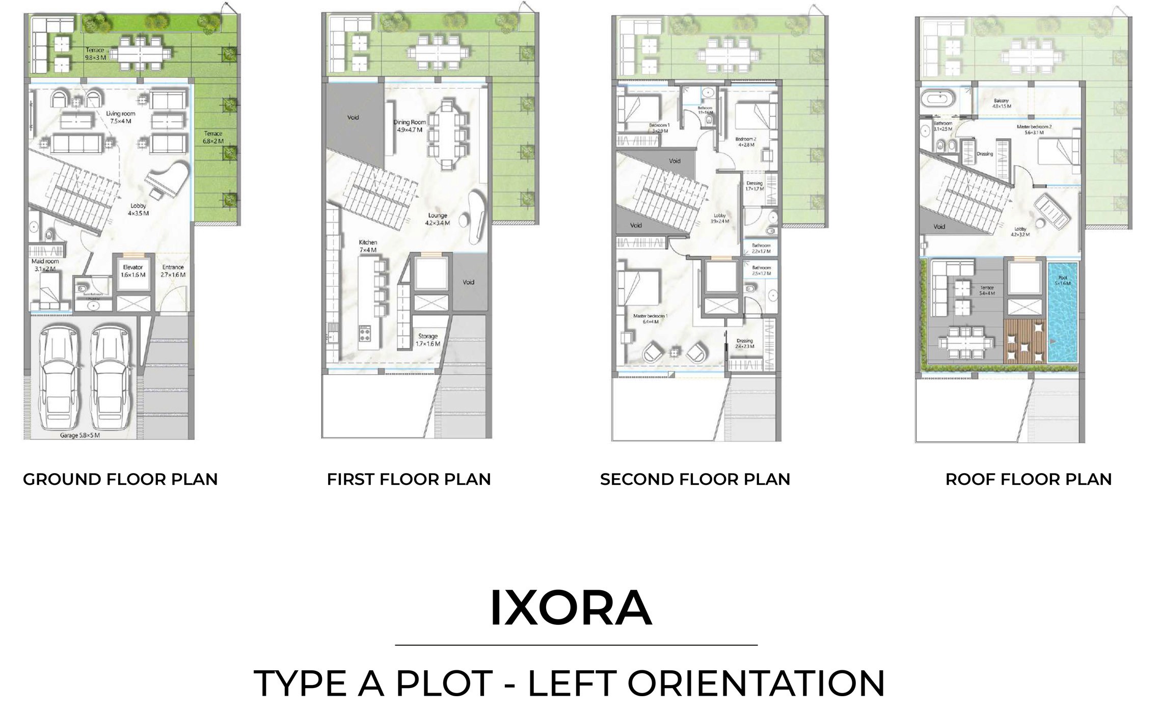 IXORA Villas 4-Bedroom Floor Plan