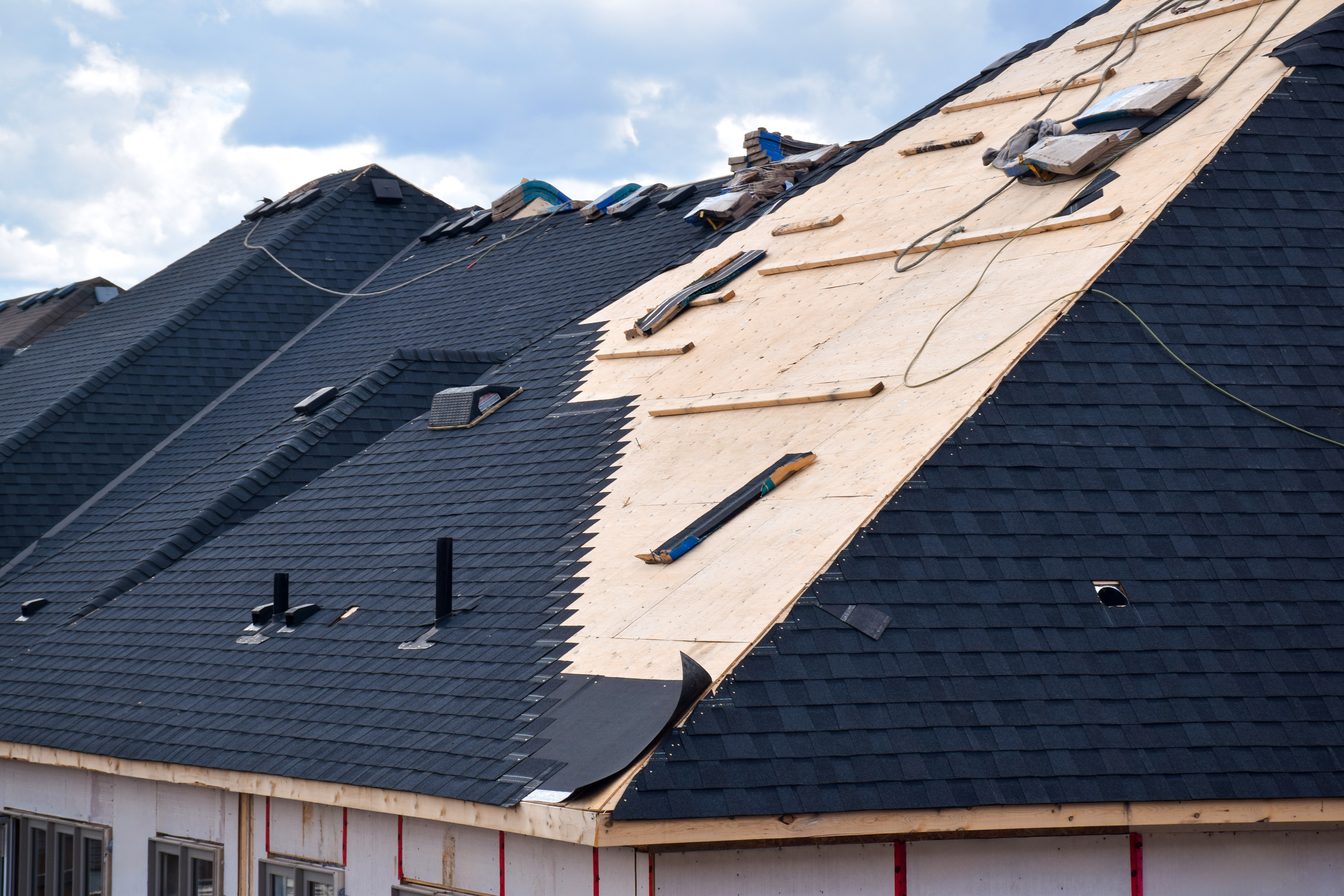 Residential roofing project image new shingle installation