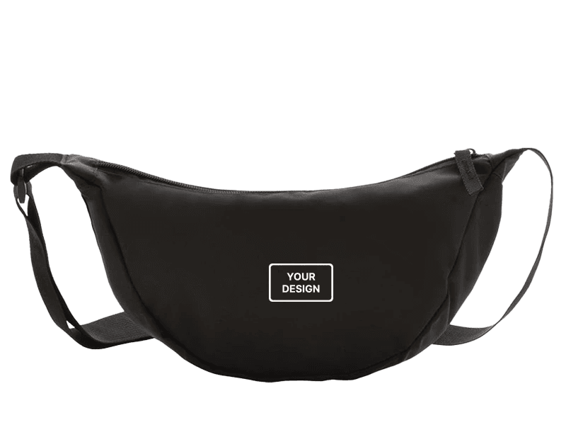 Custom half-moon sling bag for stylish branded corporate gifts