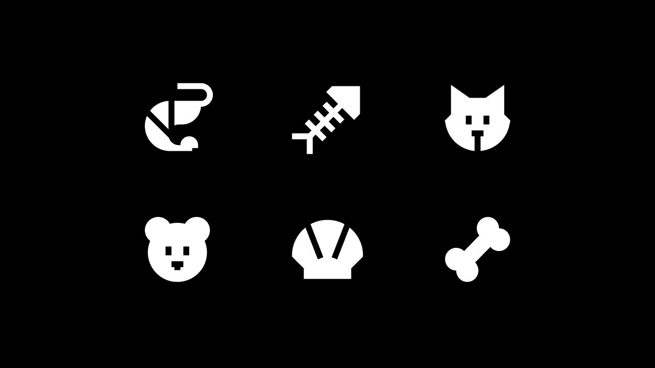 Sharp Solid Animal Icon Set