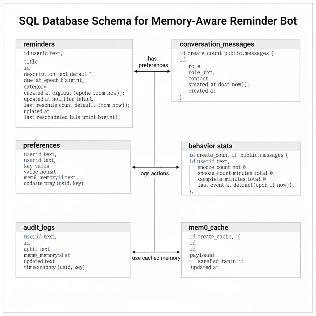Database schema overview