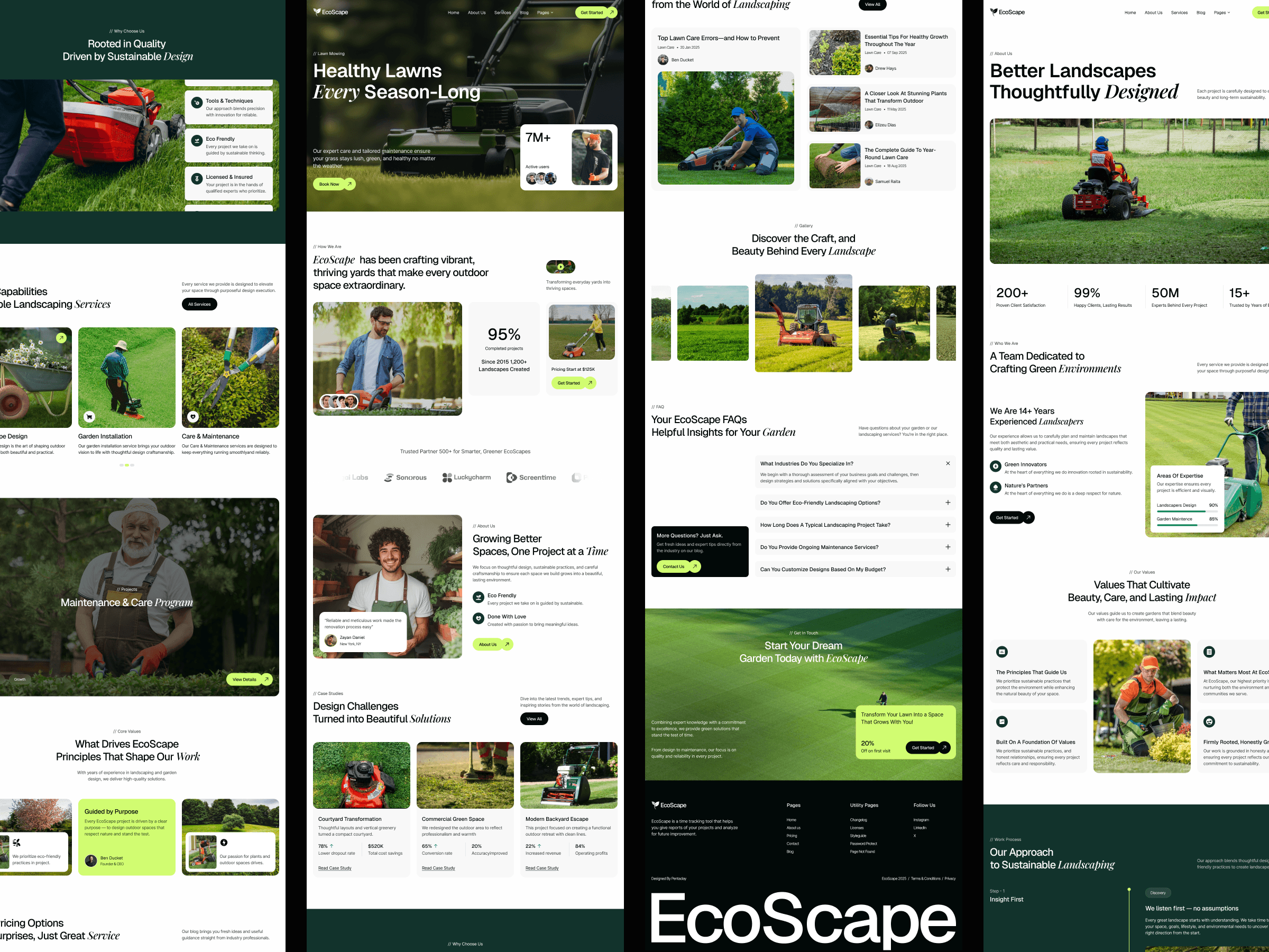 framer landscaping services template