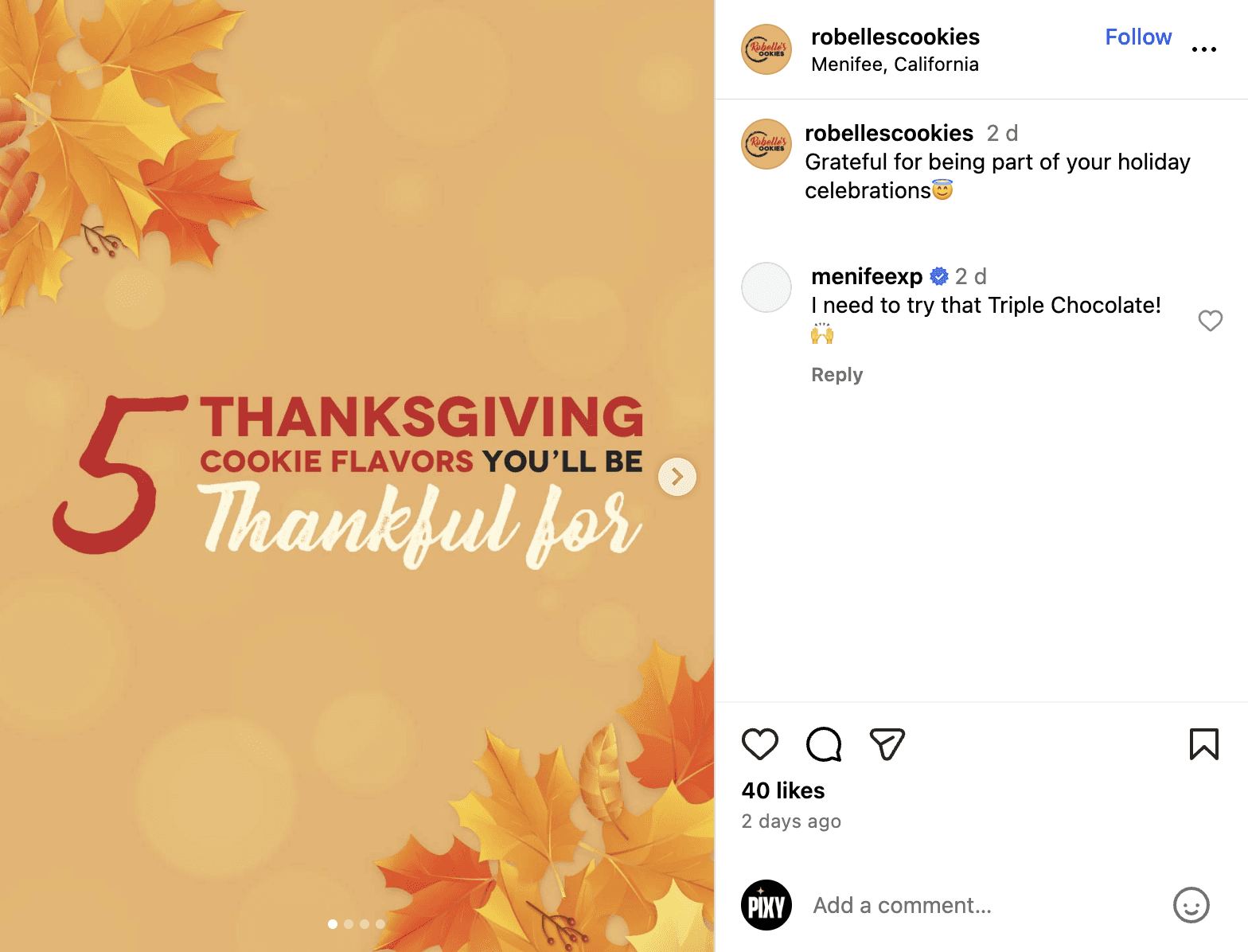 Seasonal Baking Trends in Instagram for busine home bakers