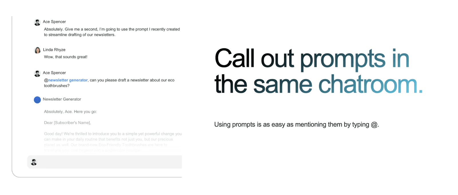 Prompteam.ai built-in prompts