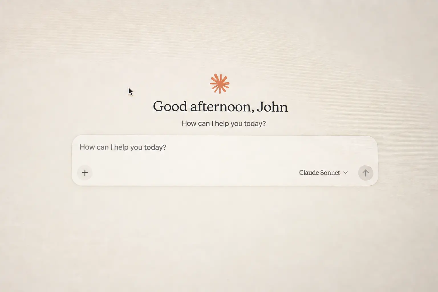 Claude AI chat interface showing Claude Sonnet model selection and prompt input box